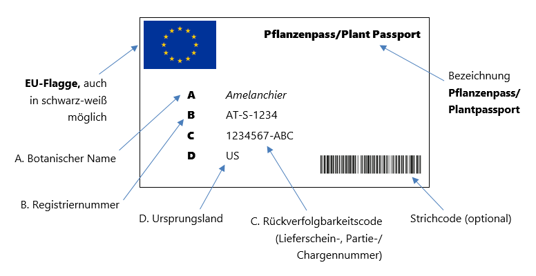 Muster Pflanzenpass AT